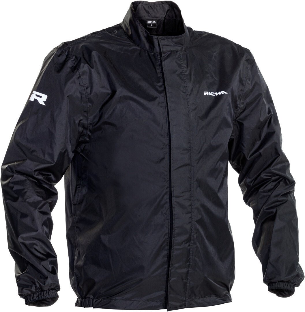 Richa Aquaguard Motorrad Regenjacke, schwarz, Größe M für Männer