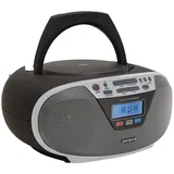 Aiwa BBTU-400SL: Tragbares CD-Radio mit Bluetooth und USB, Farbdisplay, RDS, FM PLL, Weckerfunktion, Farbe: Silber