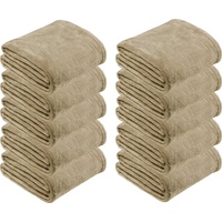 Wohndecke Fleece Wohndecke 10er-Pack "Amarillo", REDBEST, Fleece Uni beige|braun 130 cm x 180 cm