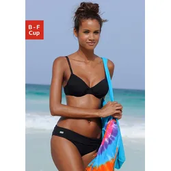 Bügel-Bikini-Top »Happy«, seitlich zu raffen, Gr. 42 - Cup C, schwarz, , 502480-42 Cup C