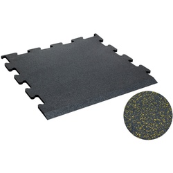 TRENDY SPORT Bodenmatte Rubber Interlocking Flooring Segura 1000 Randstück schwarz/blau 1,0 cm