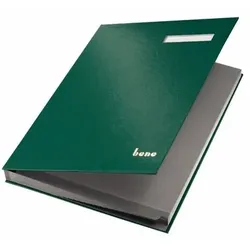Bene Unterschriftsbuch, 19 Fächer, grün, dehnbarer Rücken,