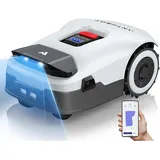 Redkey ANTHBOT KI Mähroboter ohne Begrenzungskabel Max. Full Frequenzband RTK+4-Kamera-Vision Rasenmäher Roboter ohne Kabel, Mehrzonen-Management, Hindernisvermeidung Rasenroboter -Genie600