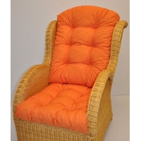 Rattani Sesselauflage Polster Kissen für Rattan Ohrensessel Rattansessel, Color Orange orange