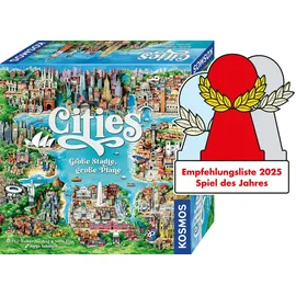 Kosmos 685096 Cities - Große Städte, große Pläne, Städtebauspiel, Brettspiel für 2-4 Spieler, Gesellschaftsspiel ab 10 Jahre