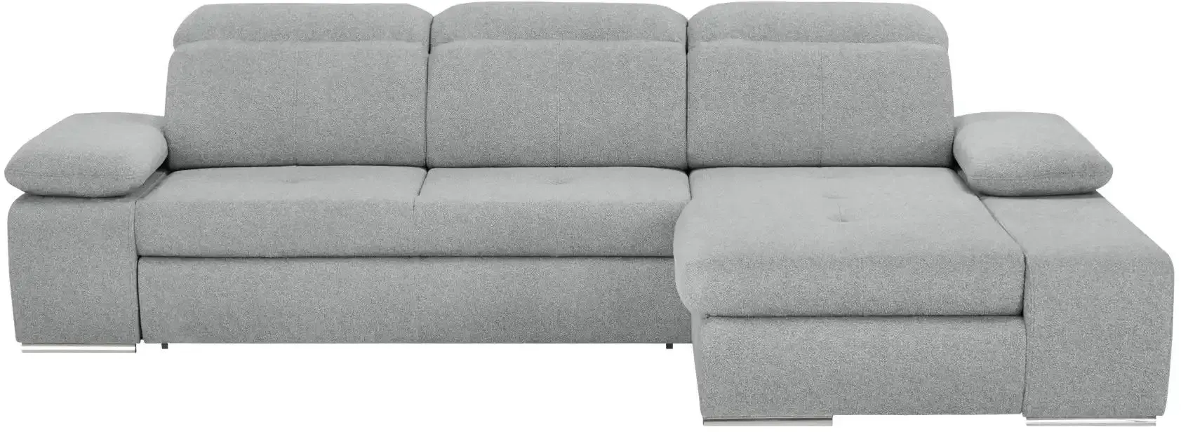 Twist Ecksofa aus Mikrofaser Avilla ¦ grau ¦ Maße (cm): B: 285 H: 86 T: 187.0
