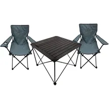 Mojawo Campingmöbel Set Klappbar Schwarz/Dunkelgrau