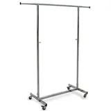 GERSO Reiserollständer höhenverstellbar 100-180cm Kleiderstange rollbar ausziehbar 98-135cm Kleiderständer auf Rollen Auszüge