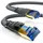 CSL - 10m CAT 8 Netzwerkkabel Flach und Dünn - Lan Kabel für 40 Gigabit High Speed, Internetkabel, Flachbandkabel, Verlegekabel - 40 Gbps Cat.8 RJ45 Kabel für Switch Router Modem PC, 10 Meter Schwarz