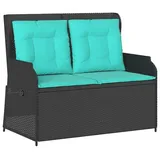 vidaXL Gartenbank 220 x 0 x 0 cm Schwarz