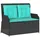 vidaXL Gartenbank 220 x 0 x 0 cm Schwarz