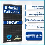 EPP Solar 4X 500W Bifazial Glas-Glas Full Black PV Modul