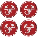 SenHe 4 Stück 50mm Abzeichen-Aufkleber Radnabenkappen Radnaben-Zierkappen Aufkleber für Abarth Anti Rost Autoteile dekorative Accessoires,B