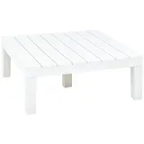 vidaXL Gartentisch Weiß 78x78x31 cm Kunststoff