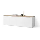 livinity® Wohnwand, Piave Weiß/Sonoma 2 Teile