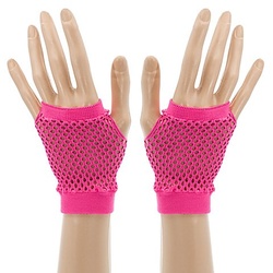 Netz-Handschuhe, neonpink