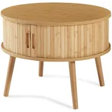 [en.casa] Nachtschrank Nordkapp 45 x Ø60 cm Beige