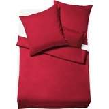 fleuresse Lech Bettwäsche-Set aus Flanell, – rot 200 x 220 cm