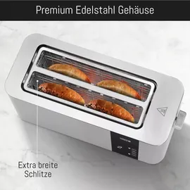 Lebenlang Langschlitz Toaster Silber