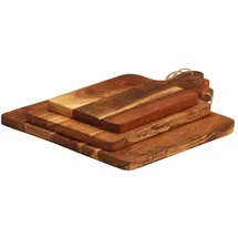 vidaXL Schneidebrett-Set Holz 3 Stk. 48 x 32,5 cm Braun