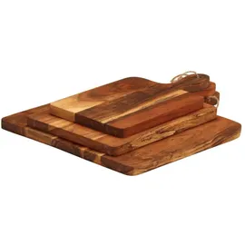 vidaXL Schneidebrett-Set Holz 3 Stk. 48 x 32,5 cm Braun