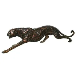 Casa Padrino Luxus Bronzefigur Gepard 115 x 17 x H. 26 cm - Luxus Qualität