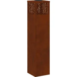 vidaXL Solarleuchte Stahl 18 cm x 18 cm x 80 cm 2er Set bronze