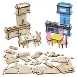 Baker Ross Puppenhaus-Möbel Küchenmöbel Set Holz FN573