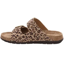 ROHDE Pantolette Leder Zweischnaller mit Leopardenmuster Rodigo-D 5890, Größe:38 EU