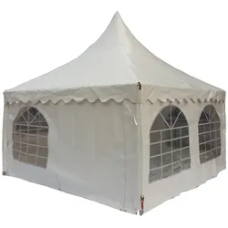 Pavillon Pagodenzelt 4 4 m PVC Plane 650 g Seitenwände Öffentliche Nutzung Inbegriffen
