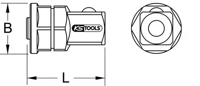 GEARplus Stecknuss-Adapter, 1/4