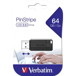 Verbatim Store 'n' Go PinStripe 64 GB schwarz USB 2.0 49065