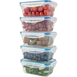 classbach Frischhaltedose rechteckig transparent 1 l 5-teiliges Set