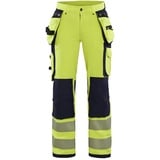 Blaklader 719716423389C48 Damen 4-Wege Stretch Hi-Vis Hose, High Vis Gelb/Marineblau, Größe C48