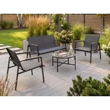 beautysofa THAITI Set 4-tlg. Dunkelgrau