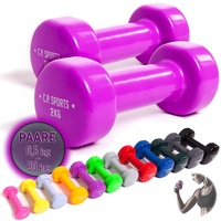 C.P.Sports Gymnastikhanteln | Kurzhanteln 2er Set - Gewichte von 0,5kg bis 12kg | Hanteln für Damen & Herren | Hantelset für Sport, Fitness, Kraftraining, Workout, Home Gym | 9,0 KG - Paar