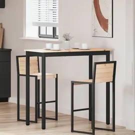 vidaXL Bartisch Natur 110 x 55 x 105 cm Braun