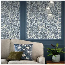 Laura Ashley Vliestapete Adain Palace 10 m x 0,51 m 5 m2 Blau