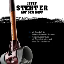 Halder Schonhammer Starterkit SIMPLEX L.180mm Kopf-D.80mm HO Flaschenöffner,2 Eins.