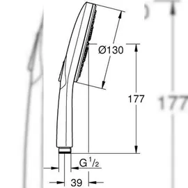Grohe Rainshower SmartActive 130 Handbrause 3 Strahlarten, 26574LS0