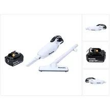 Makita DCL 181 FZ W Akku Staubsauger 18 V Weiß + 1x Akku 4,0 Ah - ohne Ladegerät
