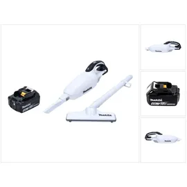 Makita DCL 181 FZ W Akku Staubsauger 18 V Weiß + 1x Akku 4,0 Ah - ohne Ladegerät