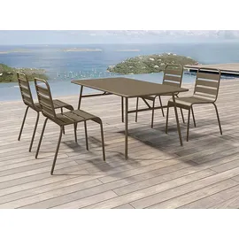vente-unique Gartentisch 160 x 80 x 74,5 cm Braun/Schwarz