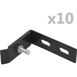 vidaXL Wand-Eckverbinder 10 Sets  Anthrazit/Stahl
