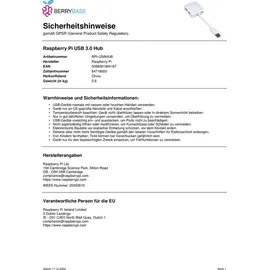 Raspberry Pi USB 3.0 Hub