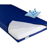PROCAVE wasserdichter Matratzenbezug in blau. atmungsaktiv und abwischbar 180x200 cm für Matratzen-Höhe 13 cm - Made in Germany