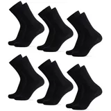 Danish Endurance COTTON CREW SOCKEN 6-Paar Schwarz 43-47