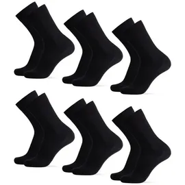 Danish Endurance COTTON CREW SOCKEN 6-Paar Schwarz 43-47