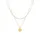 KUZZOI Halskette Herren Layer Figaro Venezianer Plättchen 925 Silber Gold