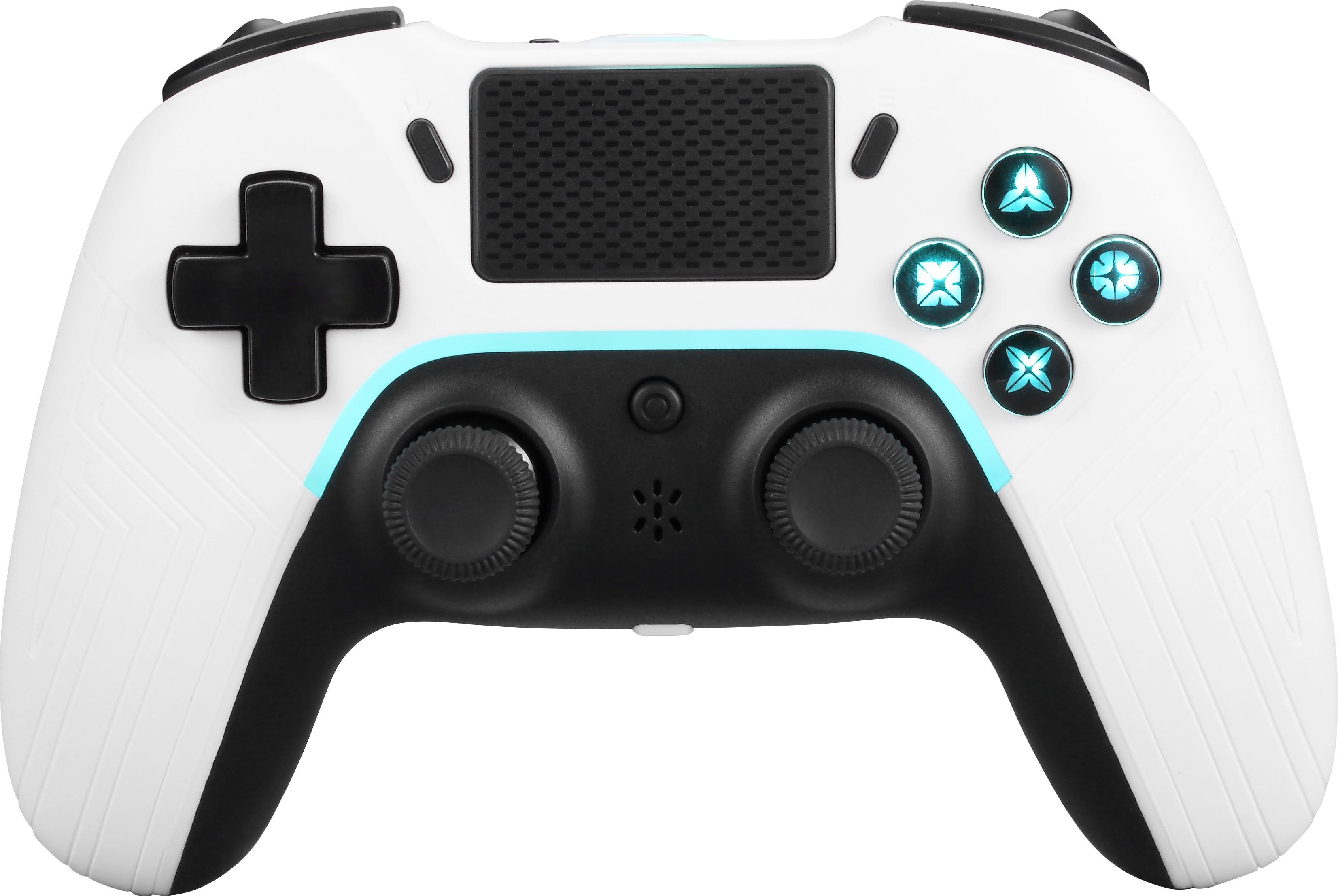 Deltaco Gaming Wireless PS4 & PC Controller (PS4, PC, Playstation, Android), Gaming Controller, Weiss